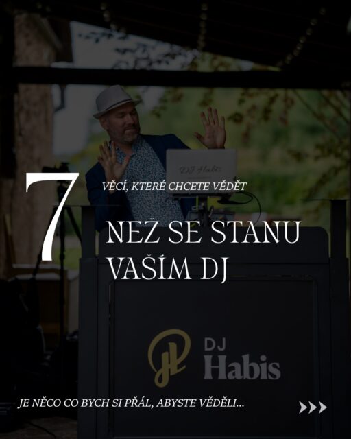 Pojďme se poznat zase o kousek blíže! 👋✨
Přemýšlel jsem jak může být těžké vybrat toho správného člověka na Váš velký Den.
Být svatebním DJem pro mě není jen o pouštění písniček z playlistu. Je to o energii, propojování generací na parketu a o tom, abyste si svůj velký den užili bez stresu od prvního tance až do rána. ❤️
Prolistujte si karusel výše, kde najdete 7 věcí, které o mém přístupu k vašim svatbám možná ještě nevíte.
Plánujete svatbu a chcete zjistit, zda mám volný váš termín?
📩 Napište mi přímo do zpráv (DM) nebo mrkněte na nabídku na webu ➡️ djhabis.cz (odkaz najdete také v biu).
Těším se na vás!
Pavel / DJ Habis 🎧
#svatebnidj #djnasvatbu #svatebniinspirace #svatba2027 #svatebniparty